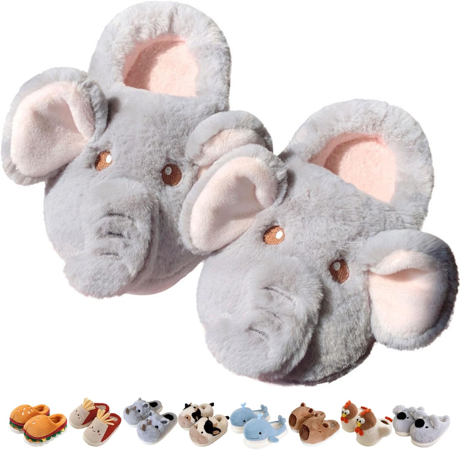 Hamburger Slippers Unisex - Fuzzy Memory Foam Comfort