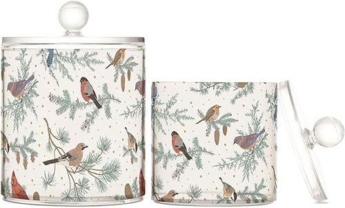 Tarros de invierno para pájaros con tapas, tarros de plástico, recipientes de baño, tarro de algodón para dormitorio, artículos esenciales para disponible en Yaxa Peru