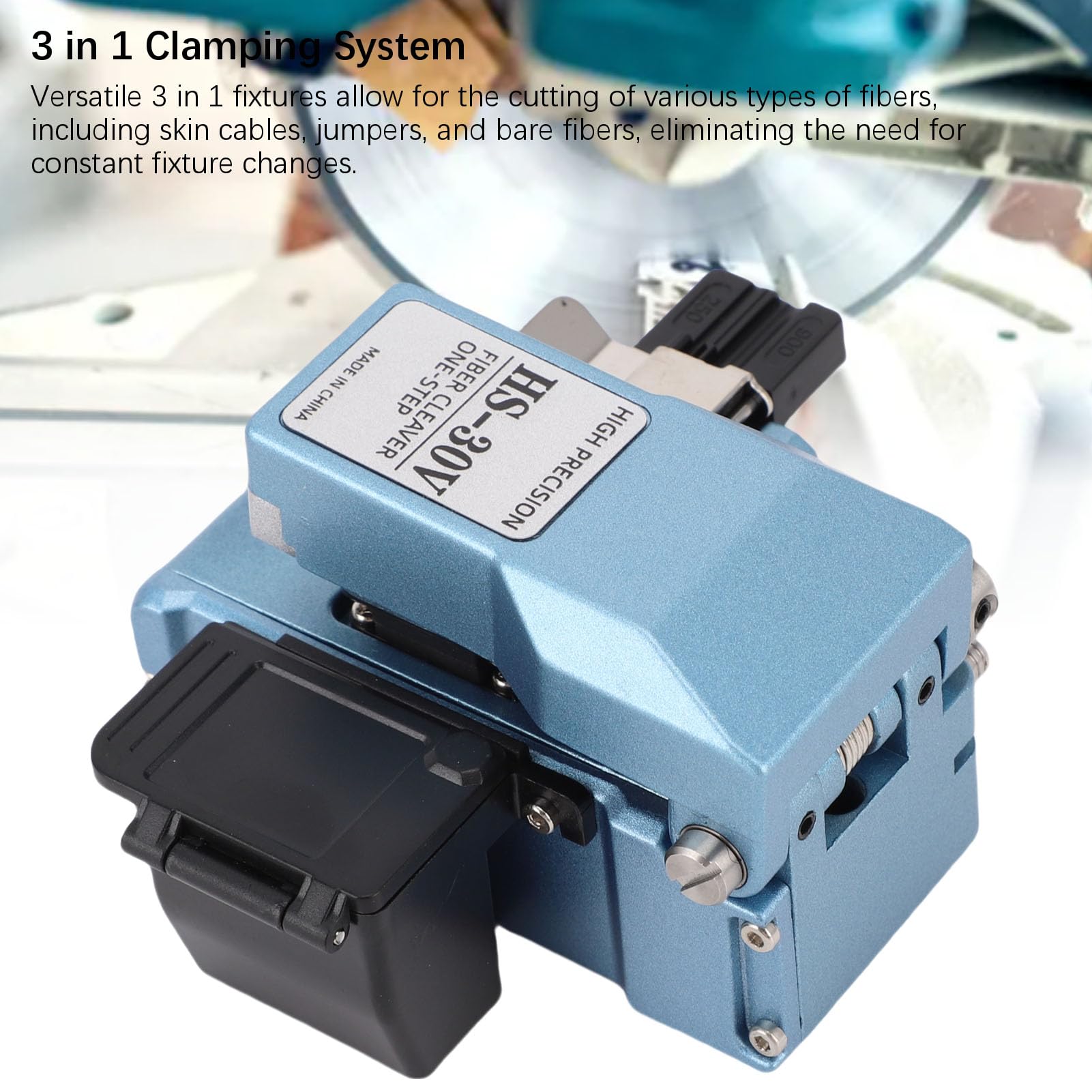 Eujgoov Taglierina per Fibra Ottica HS 30V, Taglierina Ottica di Alta Precisione in un Passaggio con 80000 Tagli per Cavi con Diametro di Rivestimento da 0,25 Mm a 0,9 Mm.