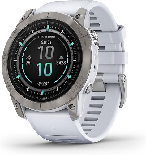 Miniatura 2 de Garmin epix Gen 2 Pro Sapphire Edition, 2.008 in, titaniopiedra blanca  Pantalla AMOLED, reloj inteligente de alto rendimiento, tecnología de