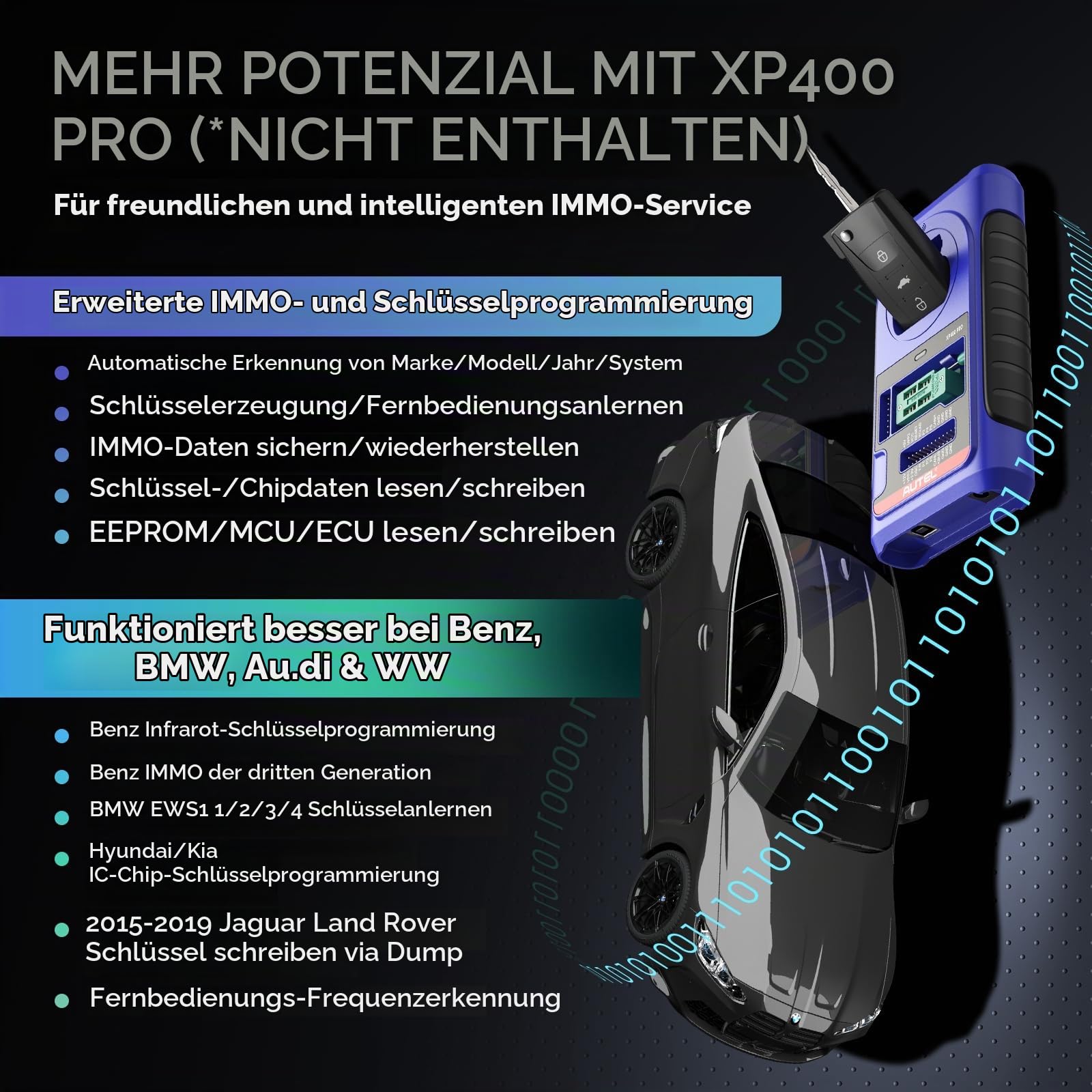Autel MaxiIM IM508S mit XP200 Schlüssel Programmiergerät Auto, 2-Jahre Update[Wert 650€], 2026 Up von KM100 IM508 IM608PRO Autoschlüssel Programmierer, 3K+ Bidirektionale Test, 40+ Dienste, Android 11 | 3000+ Bidirektionale Tests, 40+ Servicefunktionen, e