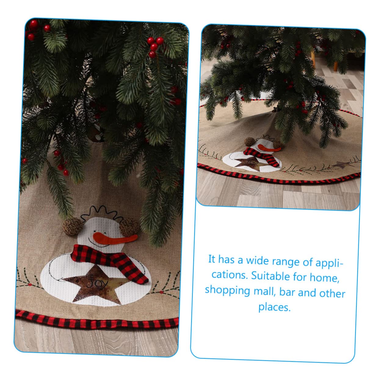 TOPBATHY 2 Stück Weihnachtsbaum Dekorationsrock Weihnachtsbaum Dekoration Schicke Weihnachtsdekorationen Weihnachtsbaum Röcke Weihnachtsbaum Rock Weihnachts Fußmatte Weihnachts