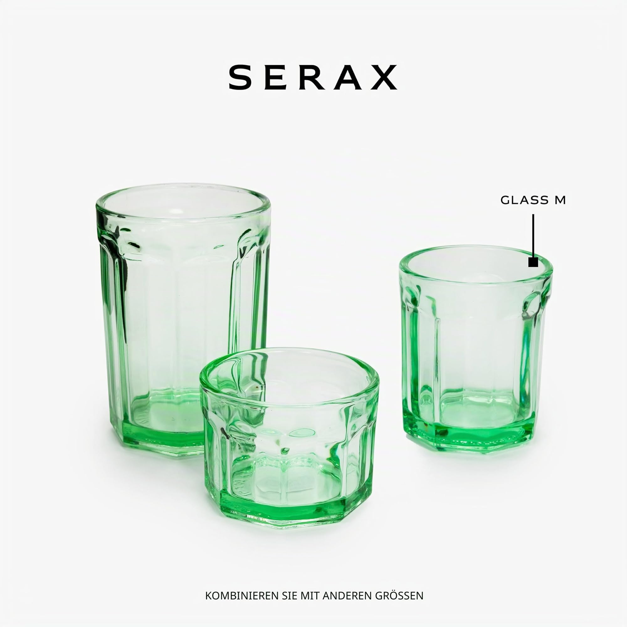 Serax Glas 22cl grün Fisch & Fisch