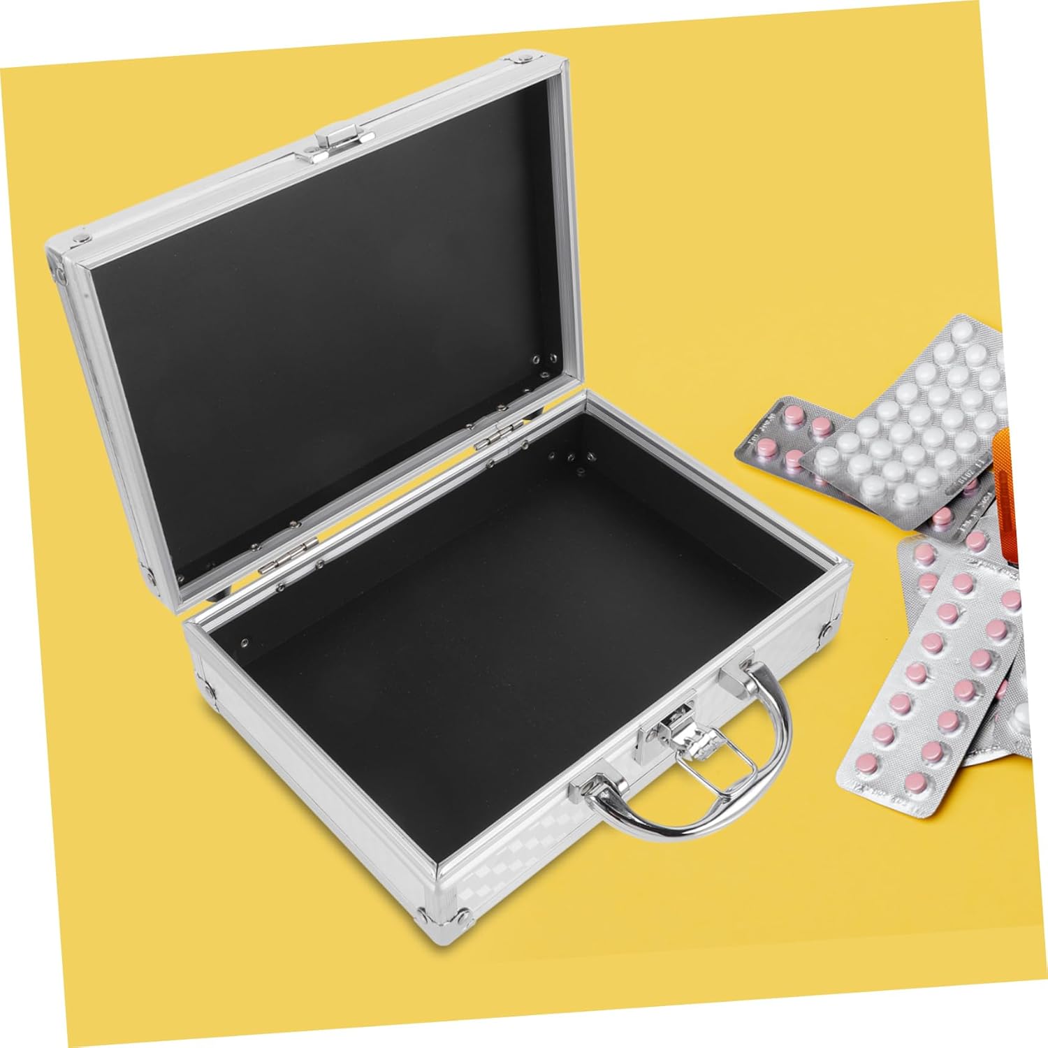 Multi-purpose Aluminum Alloy Storage Box for Medicine Tools and Travel Accessories Safe Sturdy and Convenient Portable Medical Case Rounded Edges