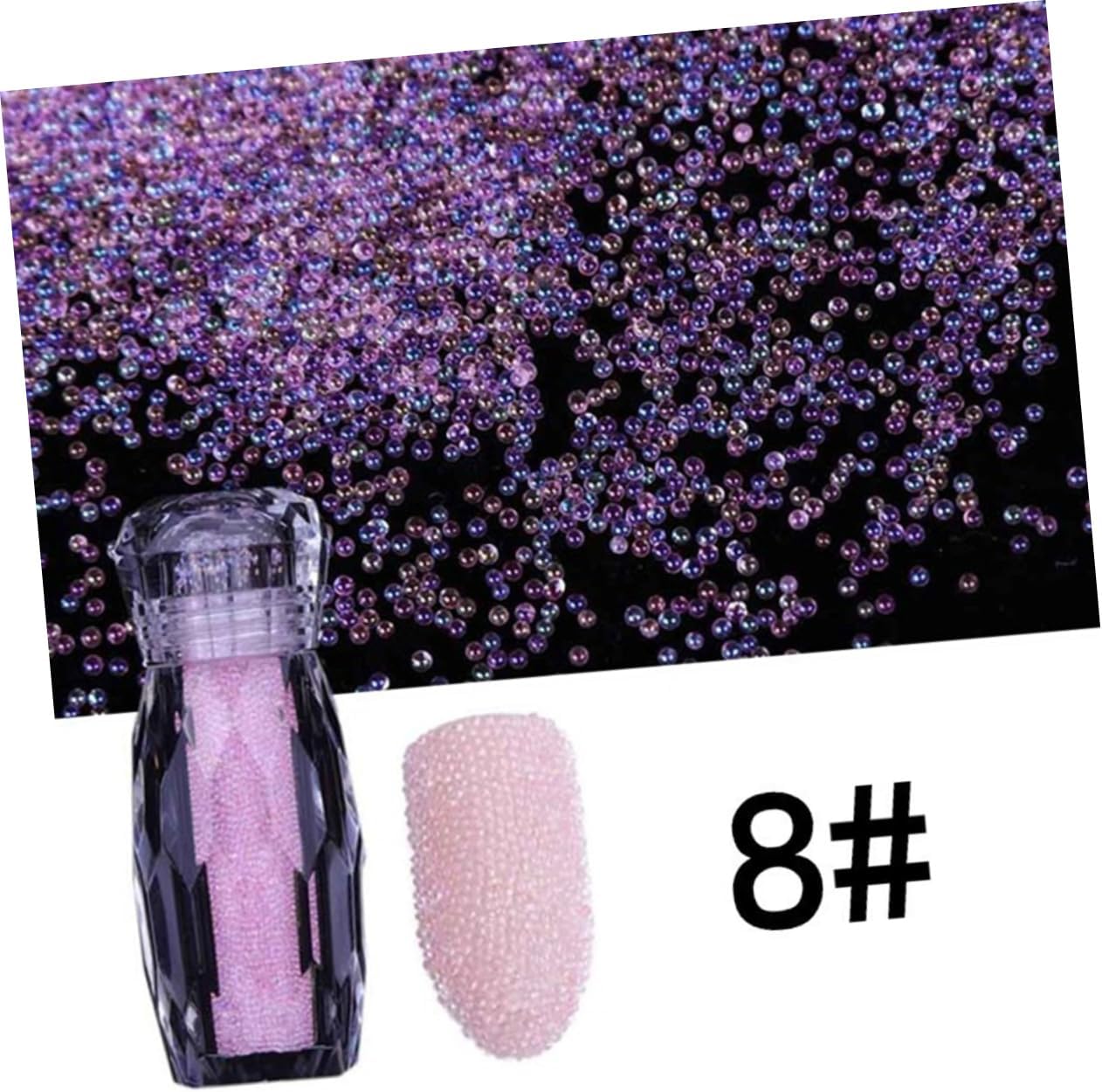 Mipcase 10pcs Multicolored Nail Art Rhinestones DIY Manicure Beads Stickers Rhinestone for Nails Quantity Glitter Decorations