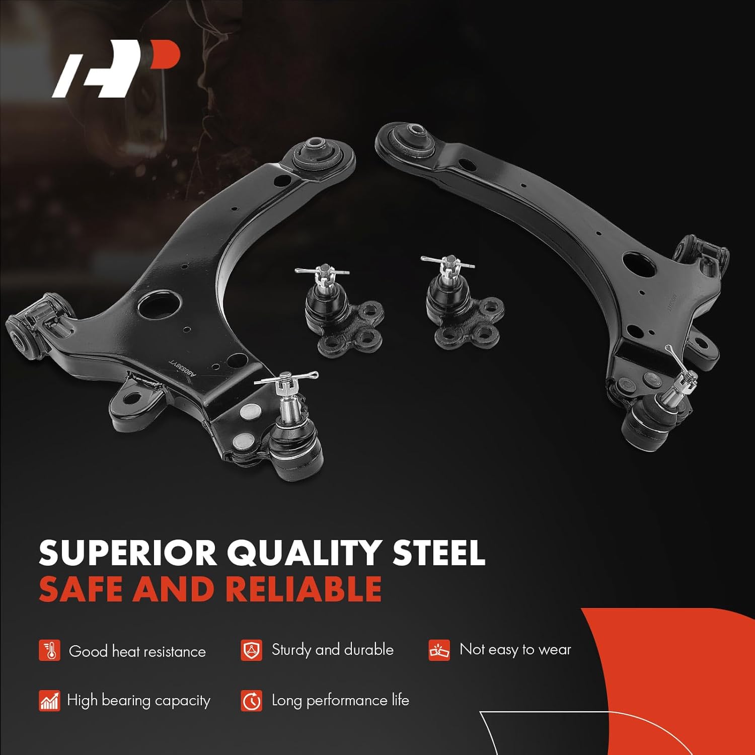 A-Premium Set of 8, Front Lower Control Arm, Lower Ball Joint, Inner Outer Tie Rod End, Compatible with Chevrolet Impala 2006-2013, Impala Limited 2014-2016, Pontiac Grand Prix 1997-2003