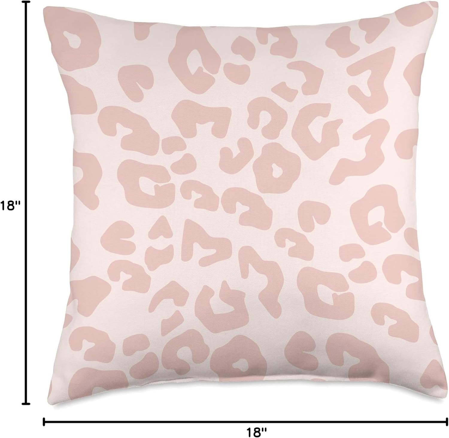 Aesthetic Pastel Light Pink Leopard Cheetah Skin Print Throw Pillow