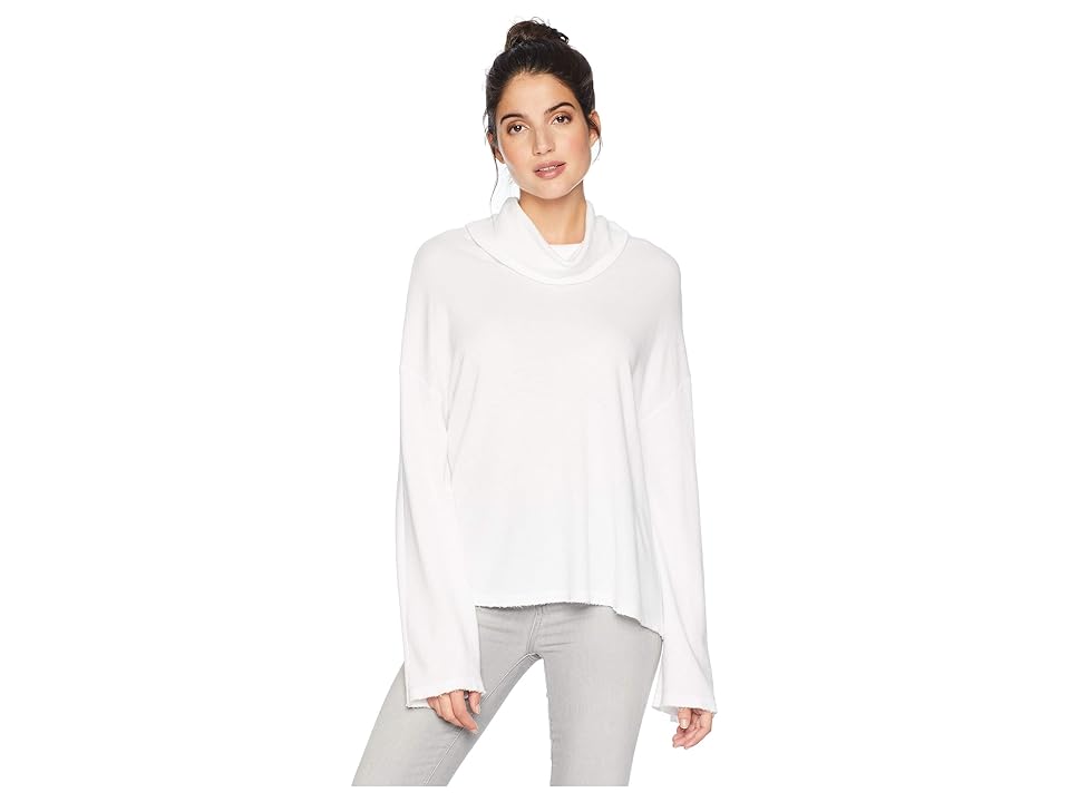 

Michael Stars Baby Thermal Long Sleeve Cowl Neck Swing Top (White) Women's Clothing