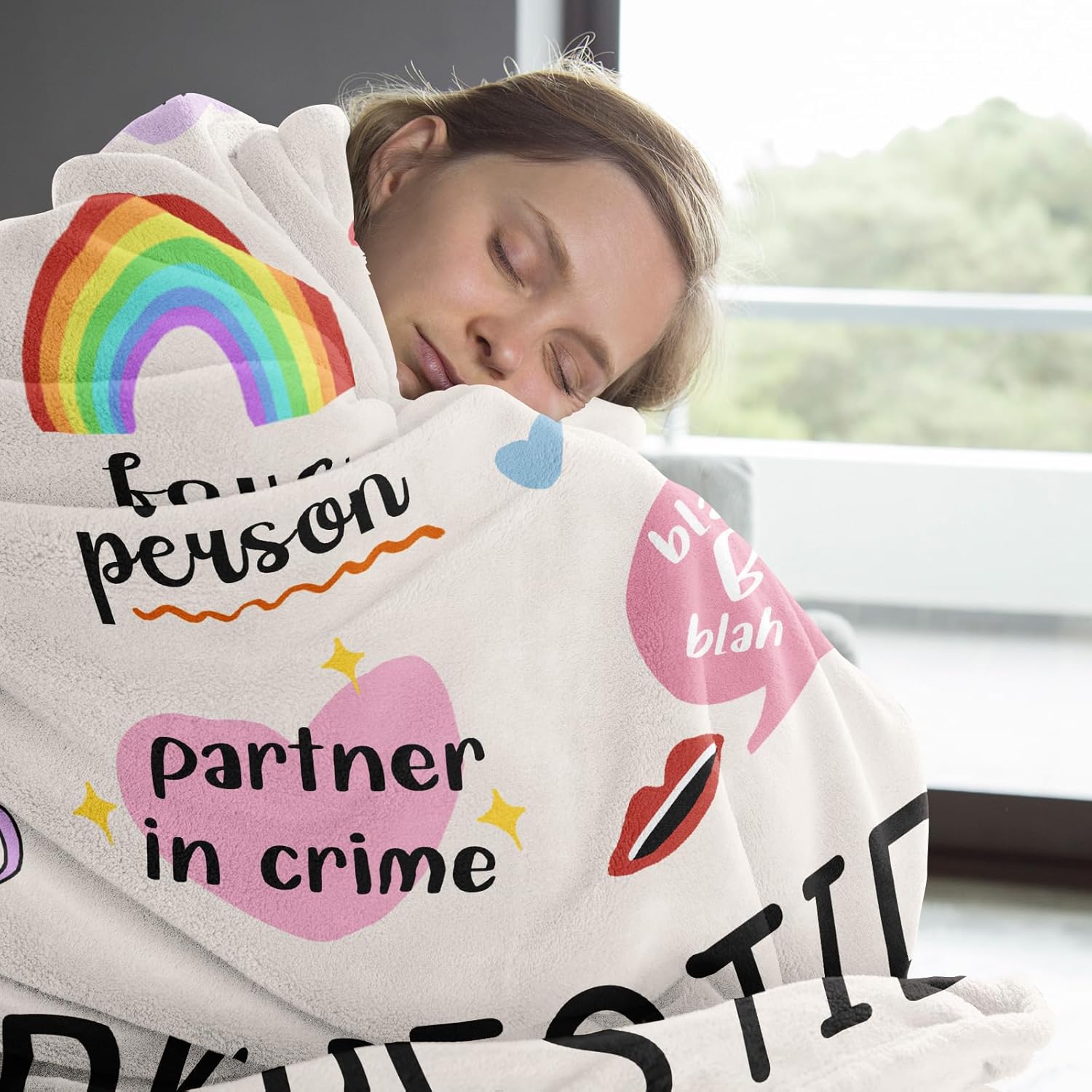 Work Besties Gifts for Women Blanket 60"x50", Appreciation Gifts for Coworkers, Co Worker Gift for Woman, Christmas Birthday Farewell Present Ideas for Colleague Best Friend Sister Blankets - Image 5