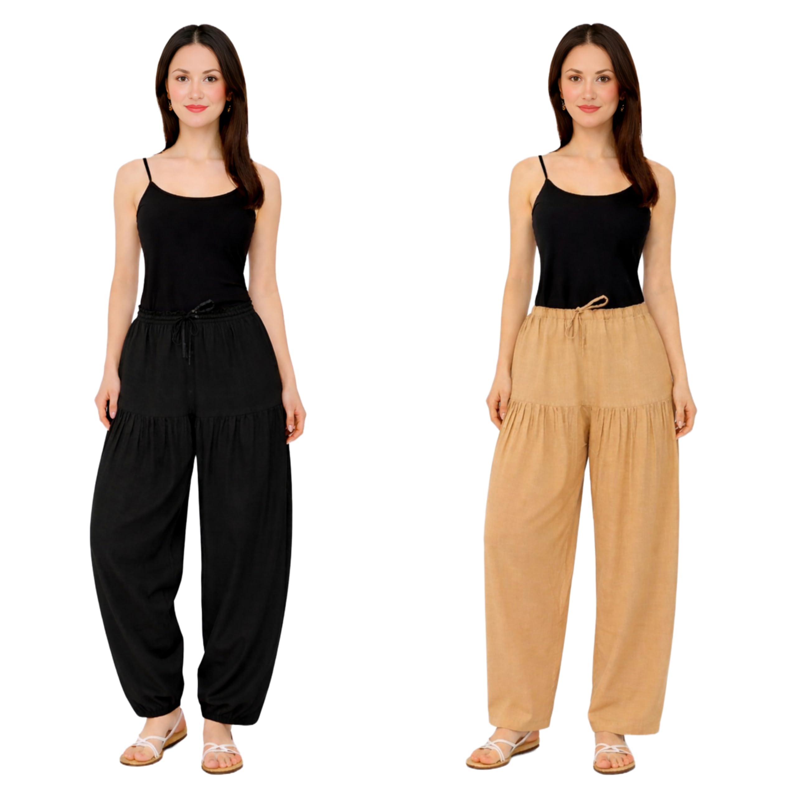 abrav Woman's Plain Cotton Patiala Salwar Combo of 2 (Free Size) Patiala || Patiyala || Patiala Pants || Cotton Patiala || Patiala Combo Set-picture-16