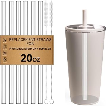 Straws For HydroJug Everyday Tumbler 20 oz, Clear Tritan Straw Replacement