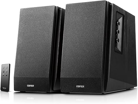 Edifier R1700BT Bluetooth Bookshelf Speaker - Active Near-Field Studio Monitors - Powered Speakers 2.0 Setup Wooden Enclosure 66w RMS (Black)