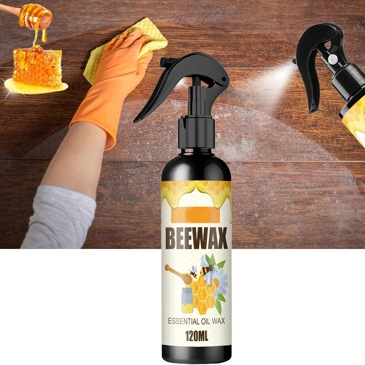 Natural MicroMolecularized Beeswax Spray, Beeswax Furniture Polish,Beeswax Spray