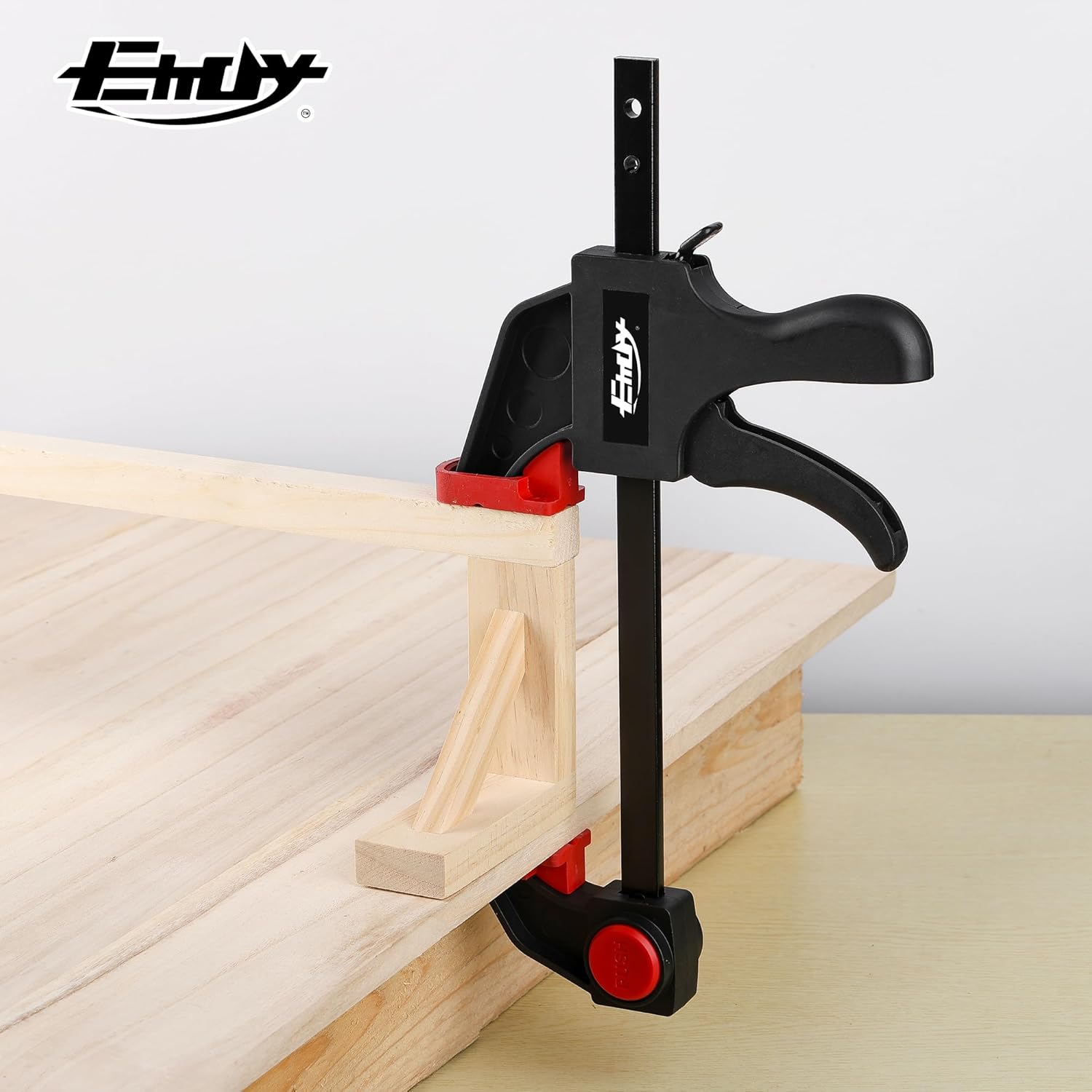 6" Bar Clamps for Woodworking, Medium 170 lbs One-Handed Spreader/Clamp, Light-Duty Quick-Clamp F Wood Clamps Set for Hand Wood Working Crafts Grip Gluing - 4 Pack