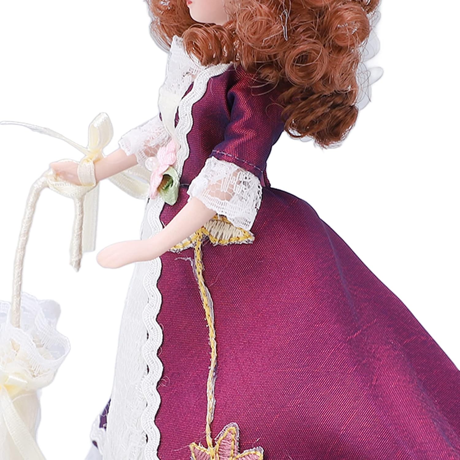 VGEBY Dollhouse Porcelain People 1/12 Scale Porcelain People, Miniature Woman Ceramic Doll for 1/18 RC Crawler Dcor