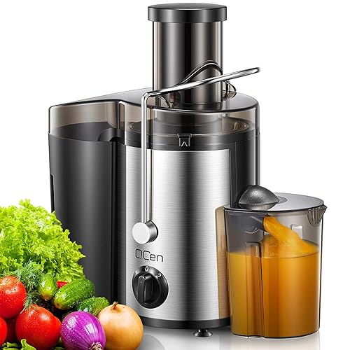 Qcen Juicer Machine, 500W Centrifugal Juicer Extractor with Wide Mouth