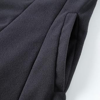 Women's Gothic Hooded Asymmetrical Hem Pea Coats Double Breasted Coat Long Sleeve Button Front Jacket Overcoats