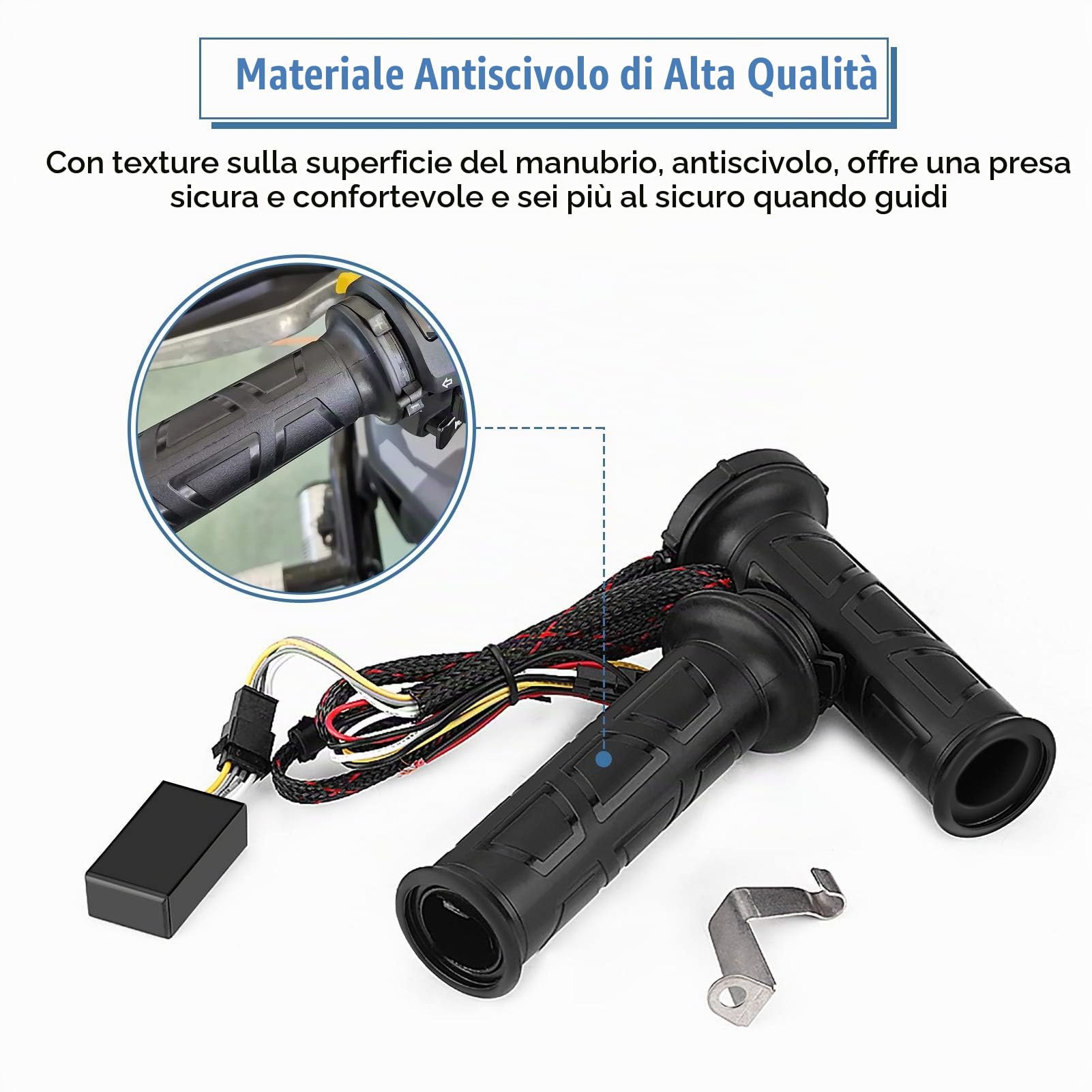 Manopole Riscaldamento Manubrio Moto Universali 22mm, Manubrio Riscaldato