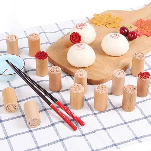 Miniatura 4 de Xdodnev 8 unidsset pastel molde madera postre sello sello tradicional chino luna DIY galleta