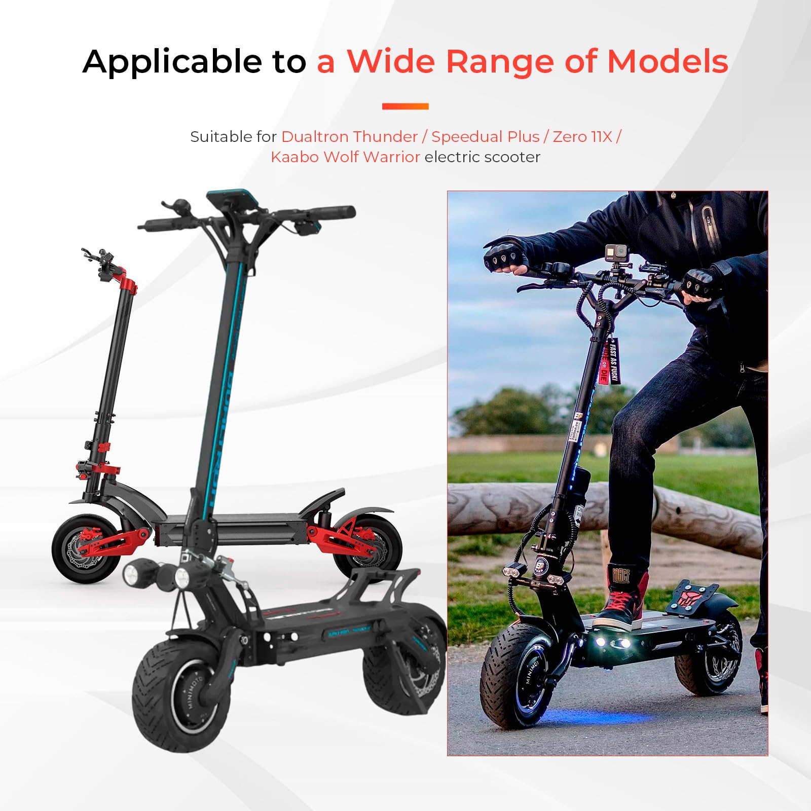90/65-6,5 Vakuumreifen 27,9 cm mit eingebautem Live-Kleber, reparierbar für Dualtron Zero 11X Kaabo Scooter, passend für die meisten 38cc, 47cc und 49cc Mini Pocket Bikes MTA1/MTA2, GP-RSR, 2