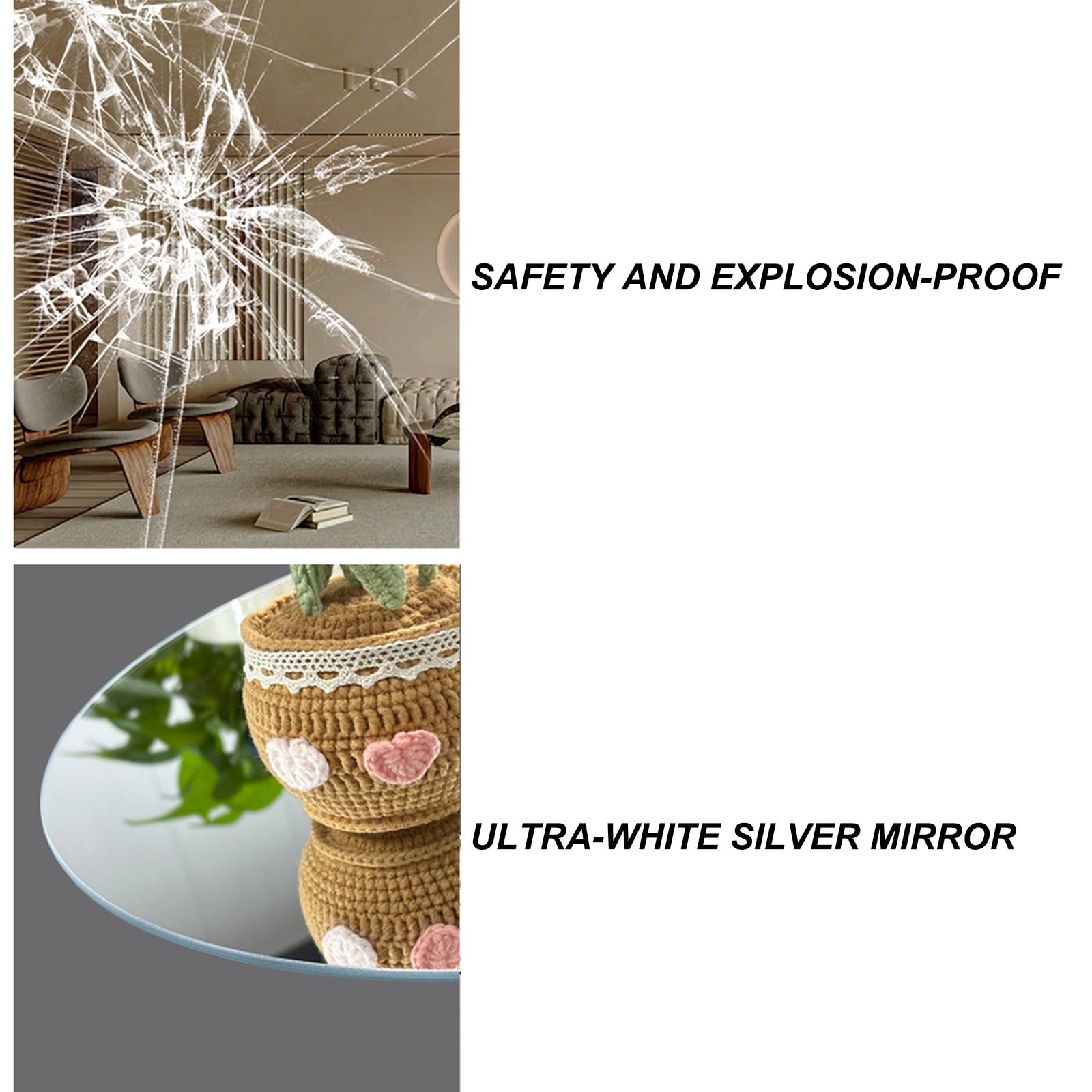 Amazon.co.jp: ウォールミラー 丸 ゴールド/黒 浴室鏡 円形 壁掛け