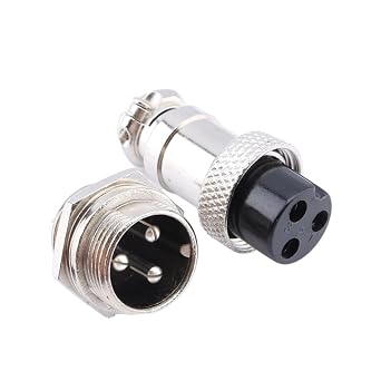 1 Set GX16 3Pins Aviation Plug Socket 3 Pin Screw Type Male Female Metal Aviation Wire Connector Panel Connector 400V 5A