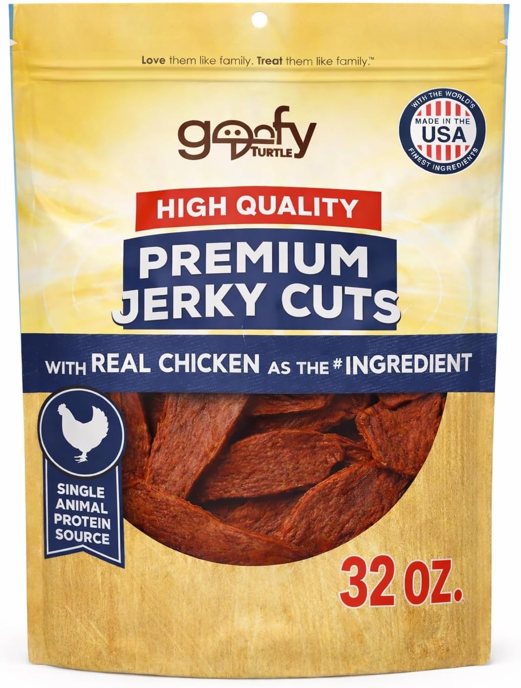 True Chews Premium Jerky Cuts Natural Dog Treats, Chicken 32 oz Bag