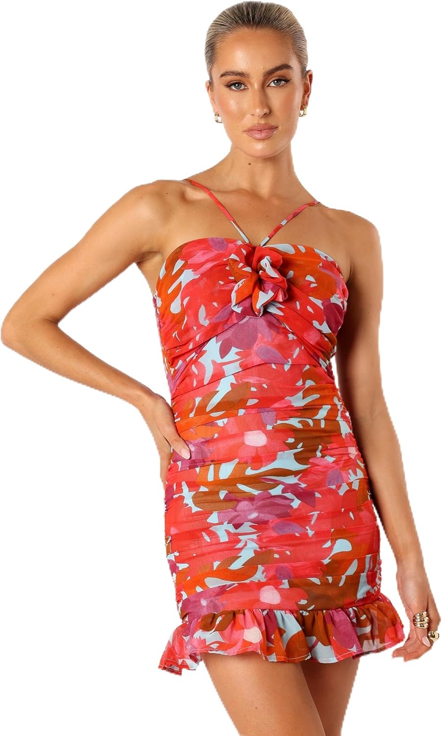 Petal & Pup Women's Zuri Rosette Mini Dress