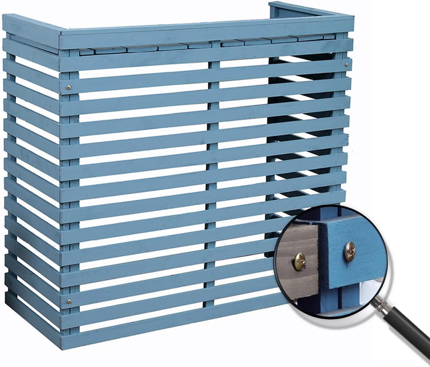 Air Conditioner Fence Screen For Outside Unit Solid Wood