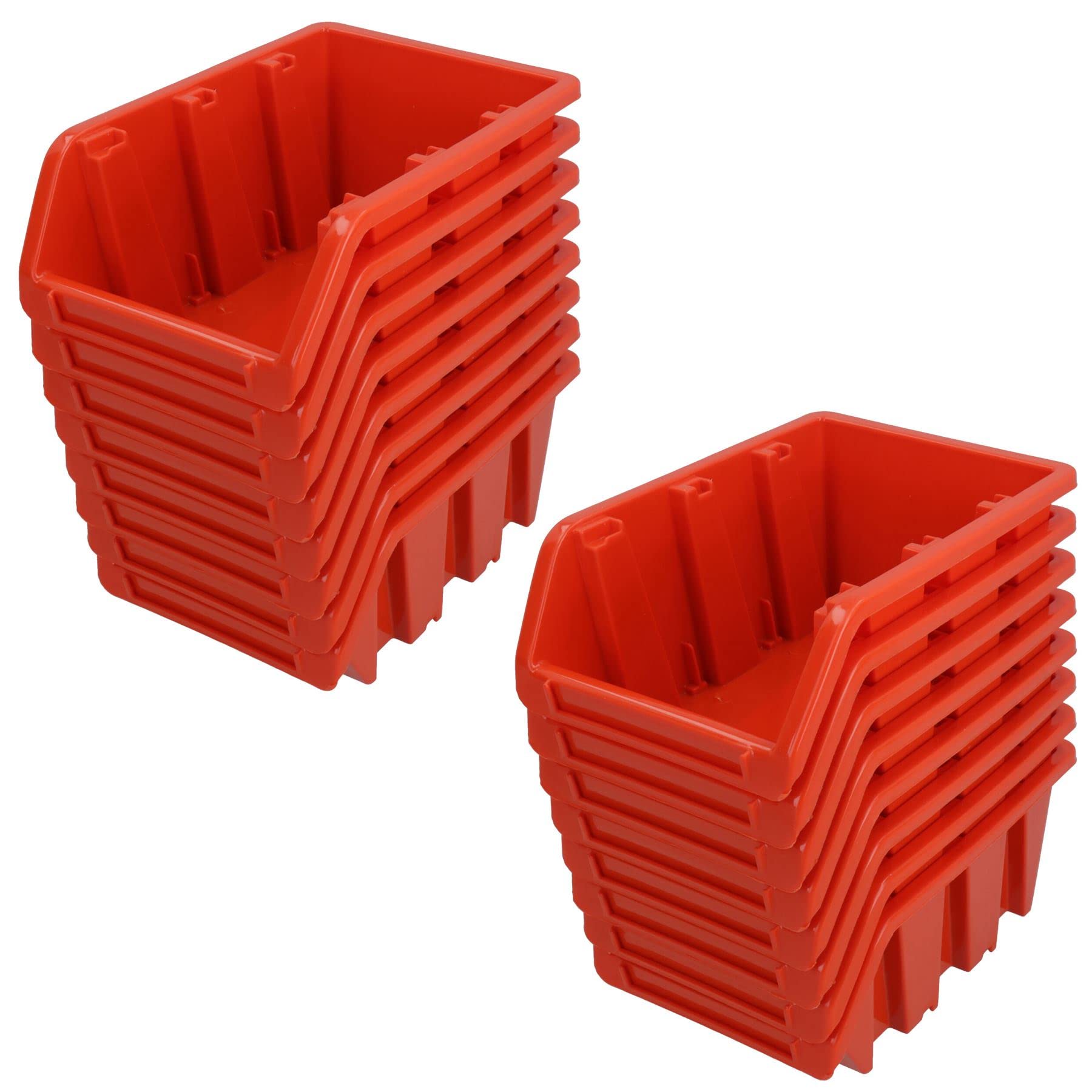 AB Tools Stacking Bin Boxes Wall or Stack for Garage Workshop Storage 165 x 105 x 75 16pc