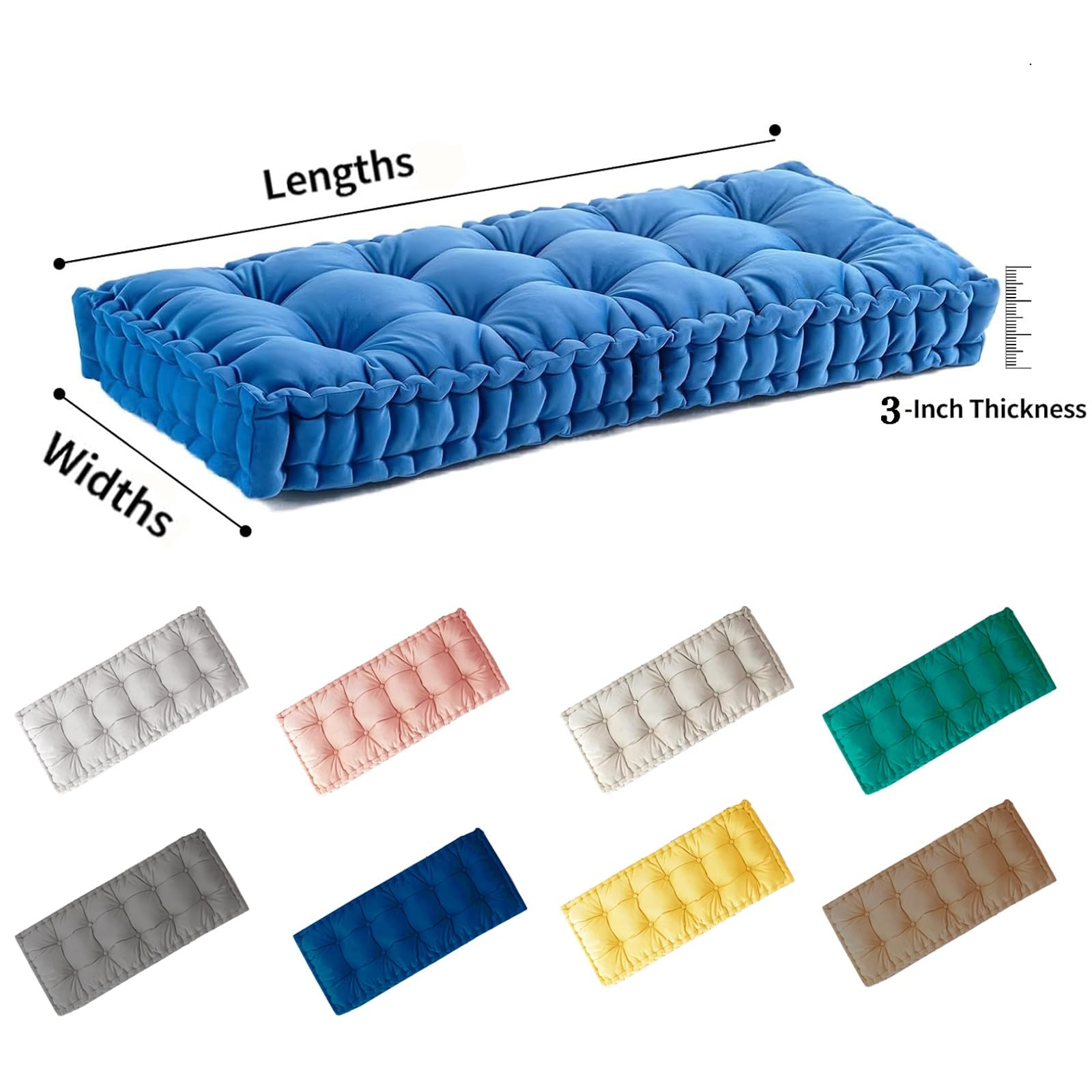 Cojín de repuesto personalizado para banco de exterior, resistente a la intemperie, cojín de asiento para sofá de patio (E2, 125 x 45 cm), cómodo y elegante cojín para banco de jardín para máxima