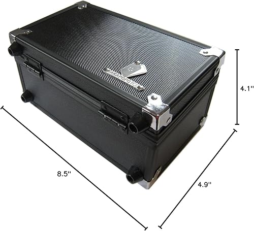 Miniatura 6 de D3 Caja de transporte de almacenamiento de metal negro cubo para cartas coleccionables caja Toploader TCG protector manga juego de cartas MTG Magic