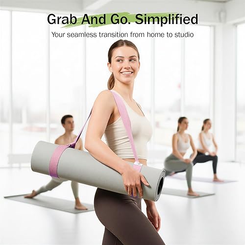 Miniatura 2 de Slim Panda Correas para esterilla de yoga para llevar, soporte ajustable para esterilla de yoga, esterilla de yoga (esterilla de yoga no incluida)