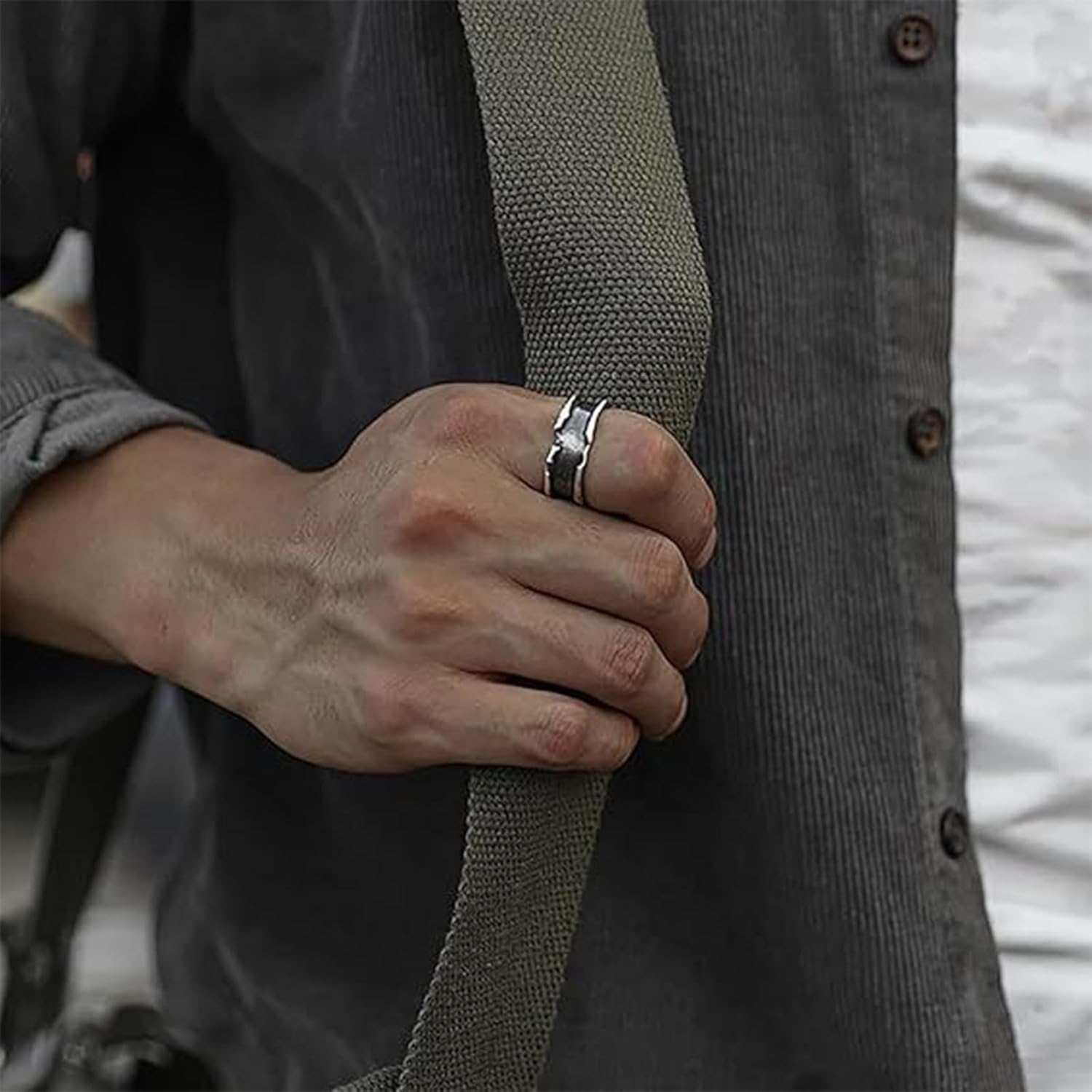 NEWITIN 20 Pieces Vintage Rings for Men Punk Ring Cool Gothic Ring Open Adjustable Silver Chunky Rings for Men Women - Image 7