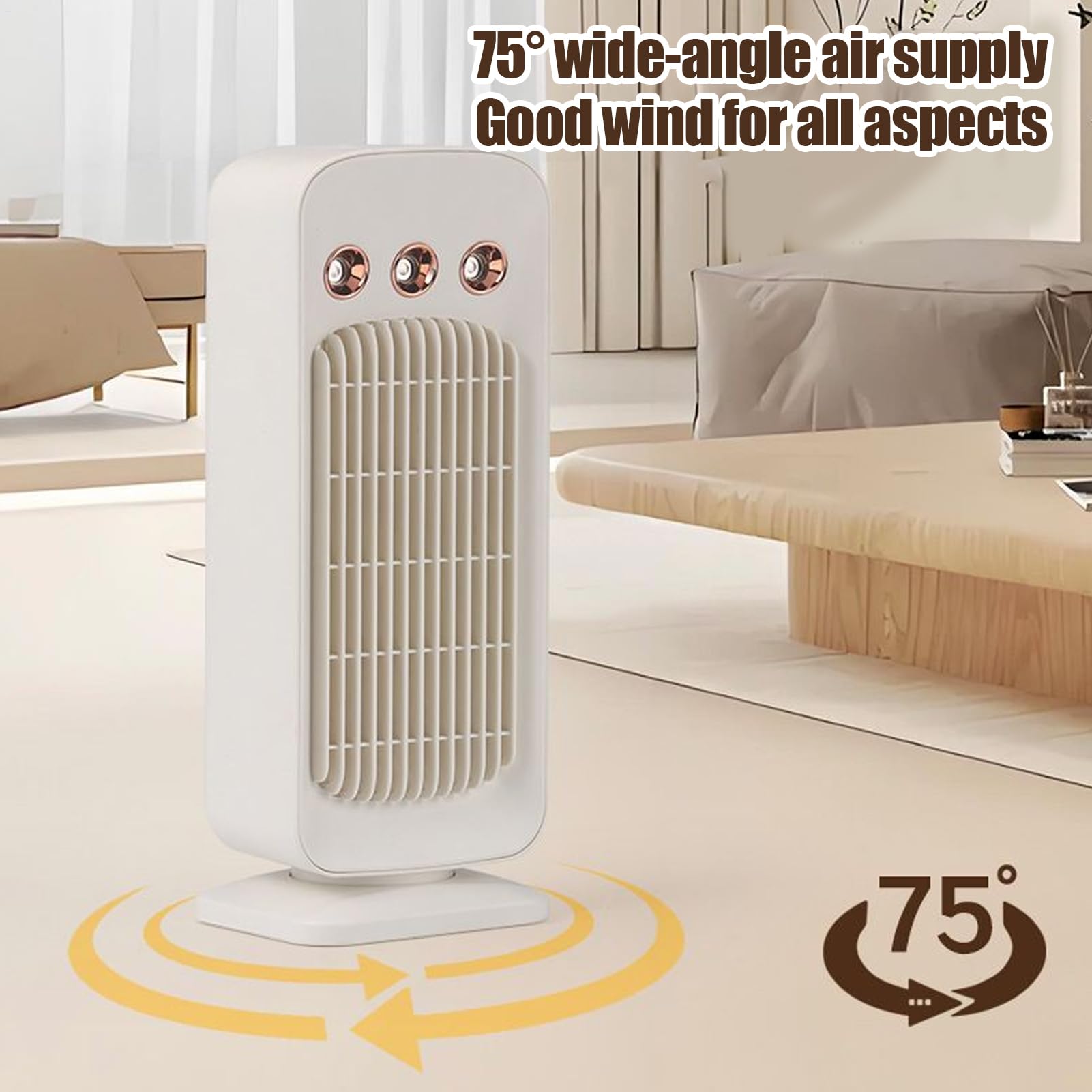 Générique Ventilatore Portatile Raffreddatore Ad Aria Oscillante 3 Velocità | Ventilatore da scrivania silenzioso rinfrescante portatile per casa, dormitorio, camera da letto, soggiorno, esterno, bagno,