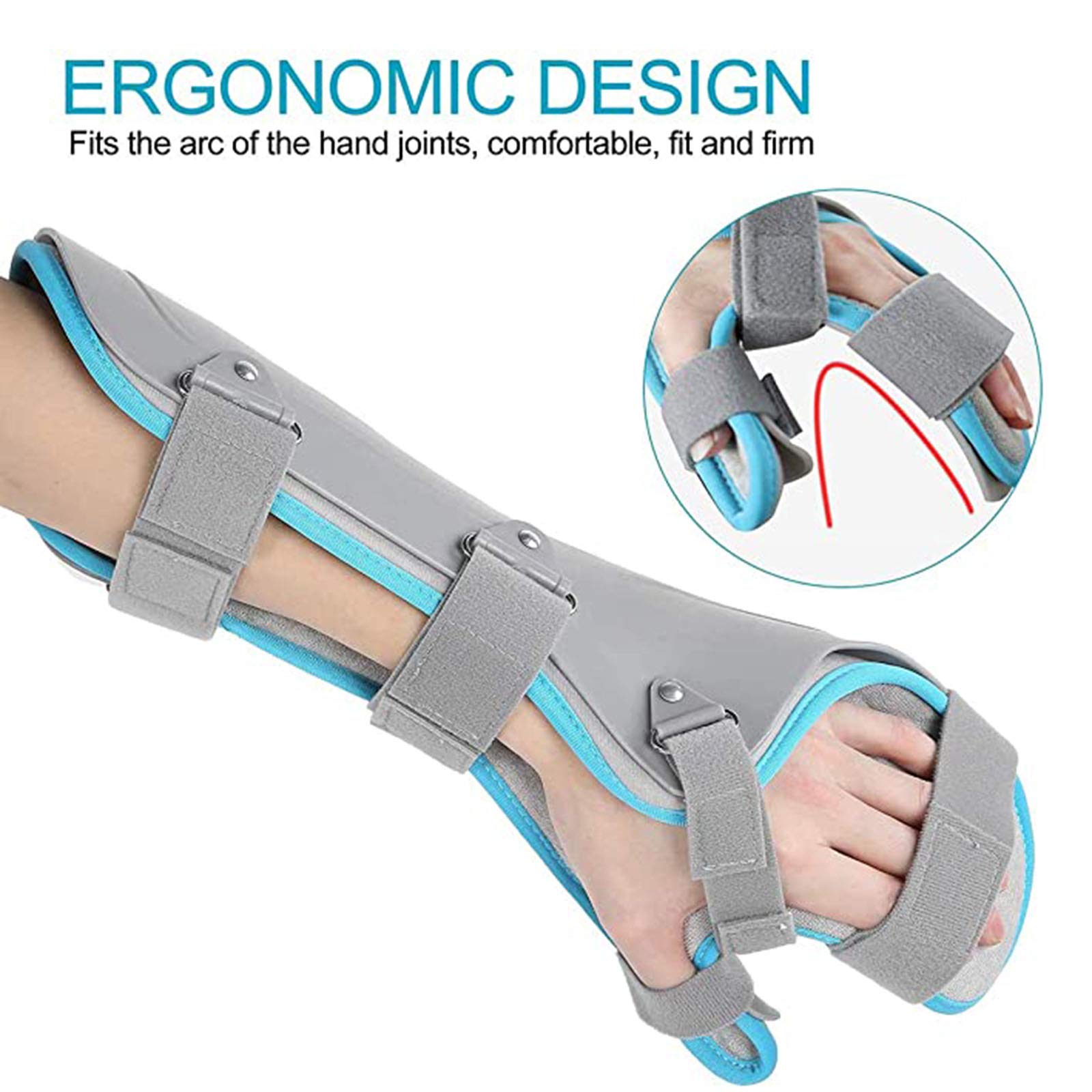 Fascia di Fissaggio per Fratture della Mano Riposo per Mano Stecca da Polso per Dito Tutore per Pollice Stabilizzatore Avvolgente per Artrite, Tendinite, Dolore al Tunnel Carpale,Left