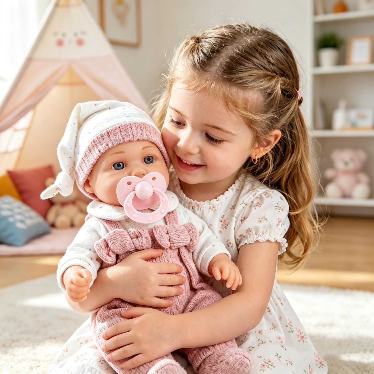 Set di Bambole per Ragazze da 30cm: Include Biberon, Ciuccio, Abiti, Coperta Morbida e Accessori Completi per il Gioco di Finzione, Ideale per Bambini dai 3 Anni In Su.