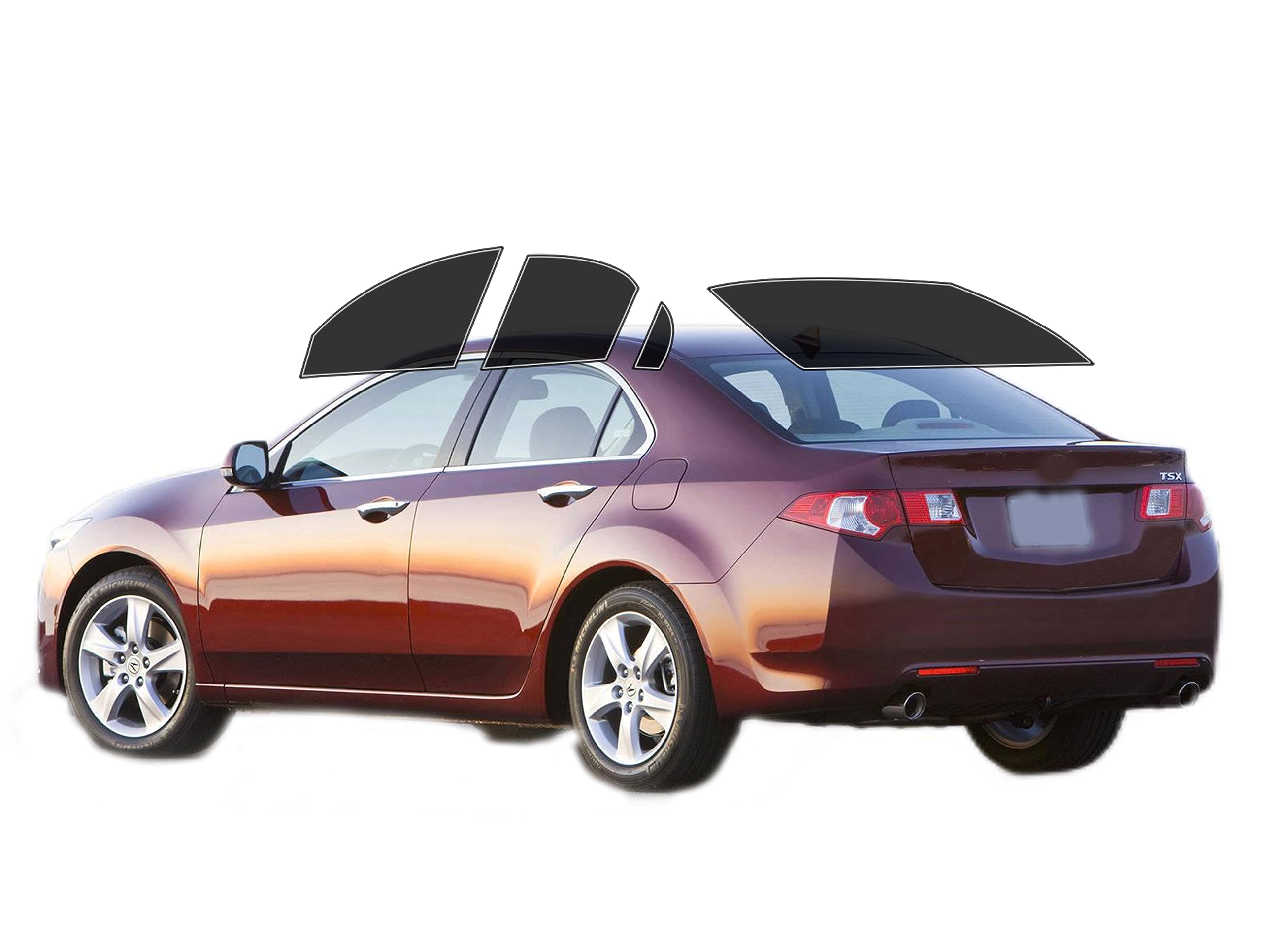 AUTOTEK Precut Windows Tint Film All Sides Cars Sun Blocking Protection Privacy Anti Shatter Glass 2 Ply Film Any Tint Shade kit for Acura TSX 2009-2014