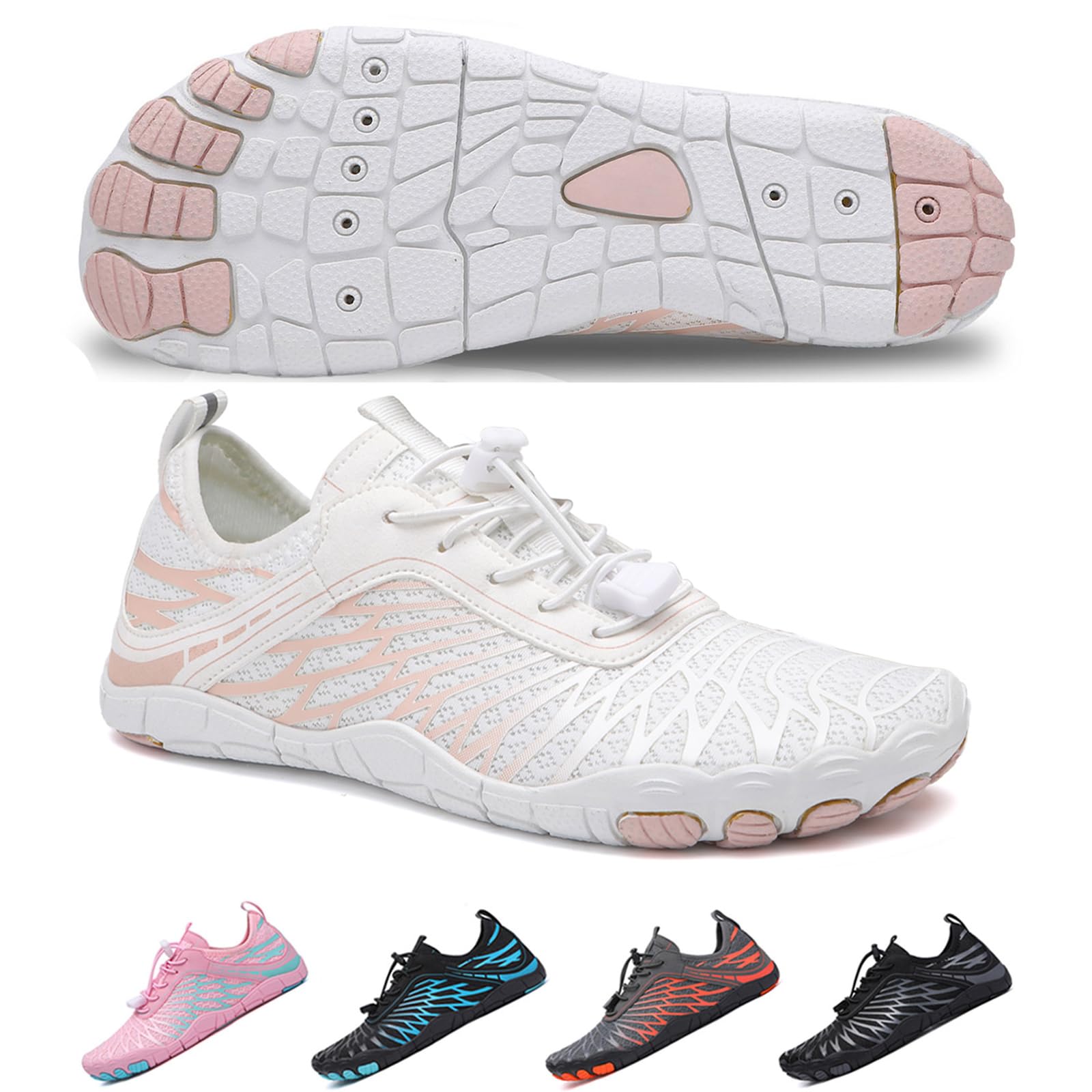 Hike Barefoot Shoes for Women Men, Breathable Non-Slip Athletic Footwear, Wide Toe Water Shoes for Hiking, Non-Slip Neuropathy Shoes for Women Men, Grounded Comfort wear