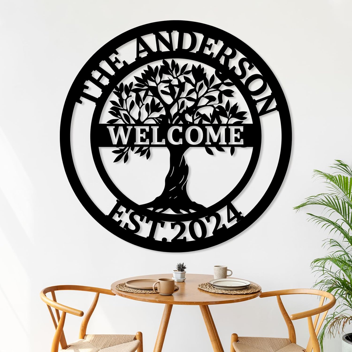 Personalized Tree of Life Metal Sign | Metal Name Signs | Garden Yard Sign | Letter Family Sign | Door Sign | Monogram Wall Decor | Outdoor Wall Art | Home Decor | Patio Sign | Personalized Gifts