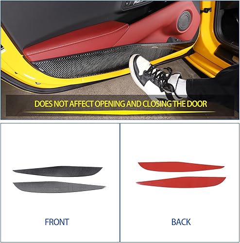 Miniatura 4 de Cubierta de fibra de carbono suave para puerta de automóvil antipatadas, ajuste para Toyot Supra GR A90 A91 MK5 2019-2025, accesorios de protección