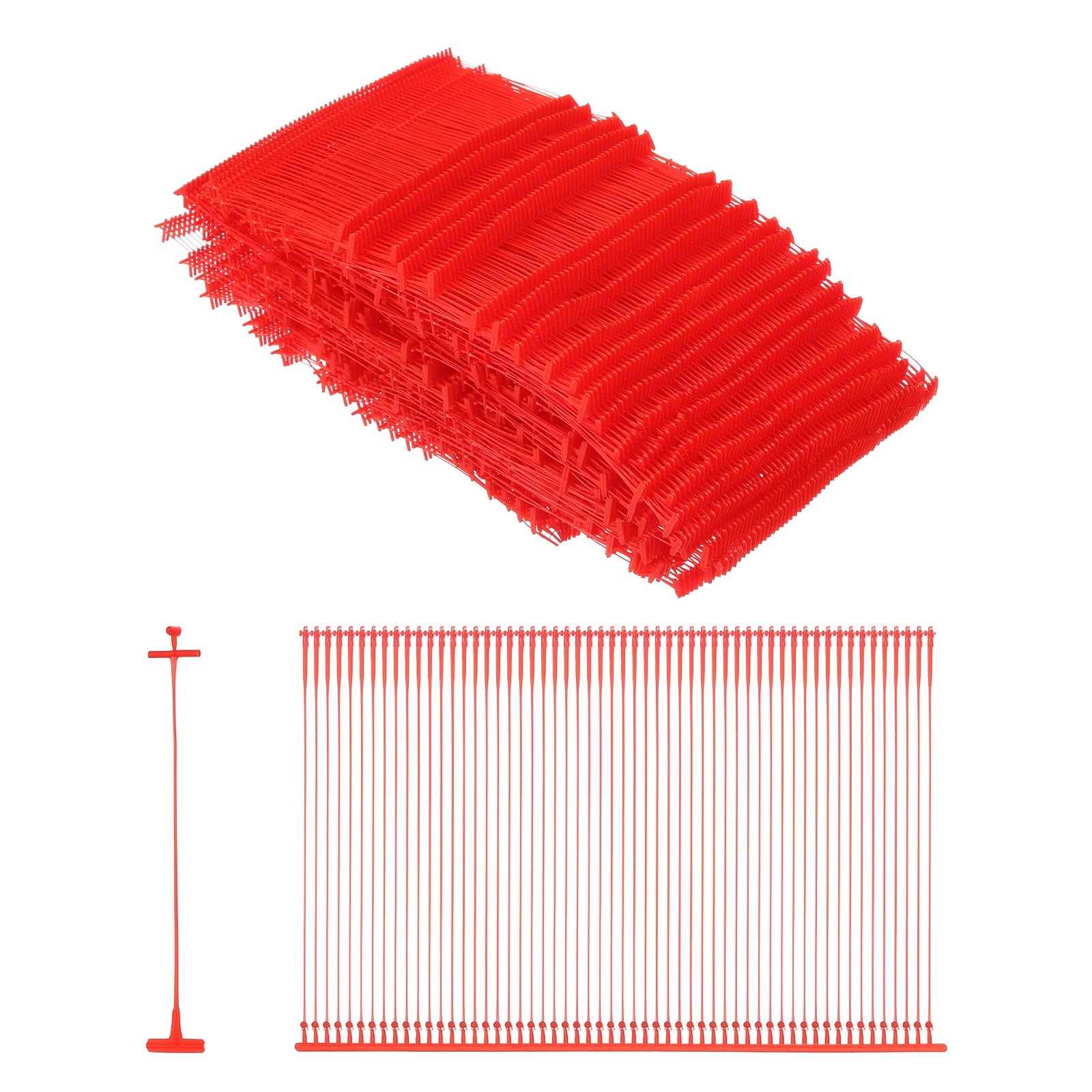 sourcing map 5000Pcs Standard Tagging Barb Fasteners, 50mm/1.97 Inch Tagging Gun Fasteners PP Plastic Tag Barbs Pins Attachments for Clothing Price Tag Label Garment Retail, Red