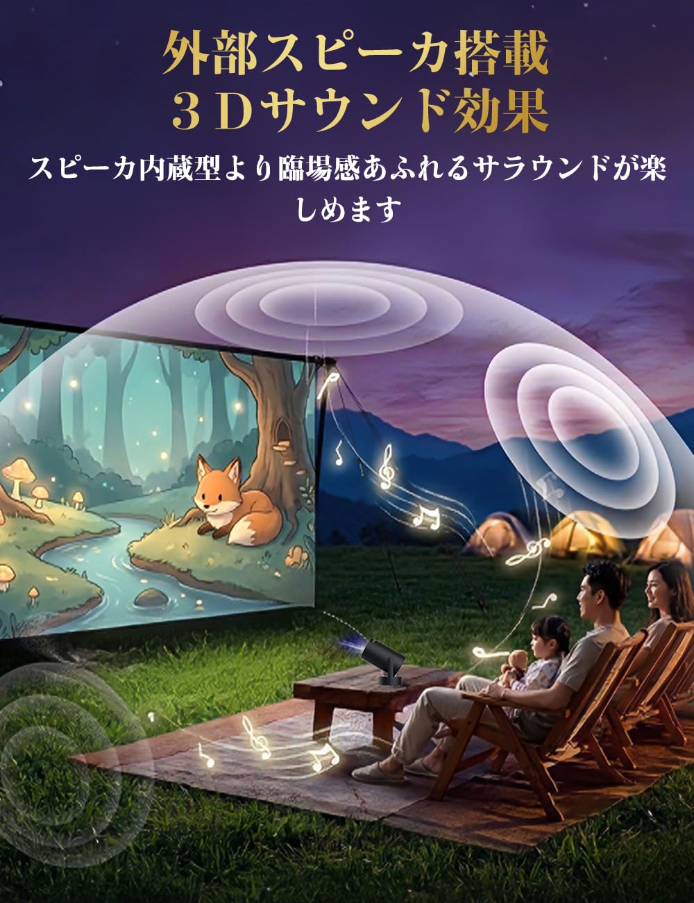 新品未使用 プロジェクター 家庭用 小型【2026音質強化バージョン・HDR高】 Amazon | プロジェクター 家庭用 超小型【2026音質強化バージョン