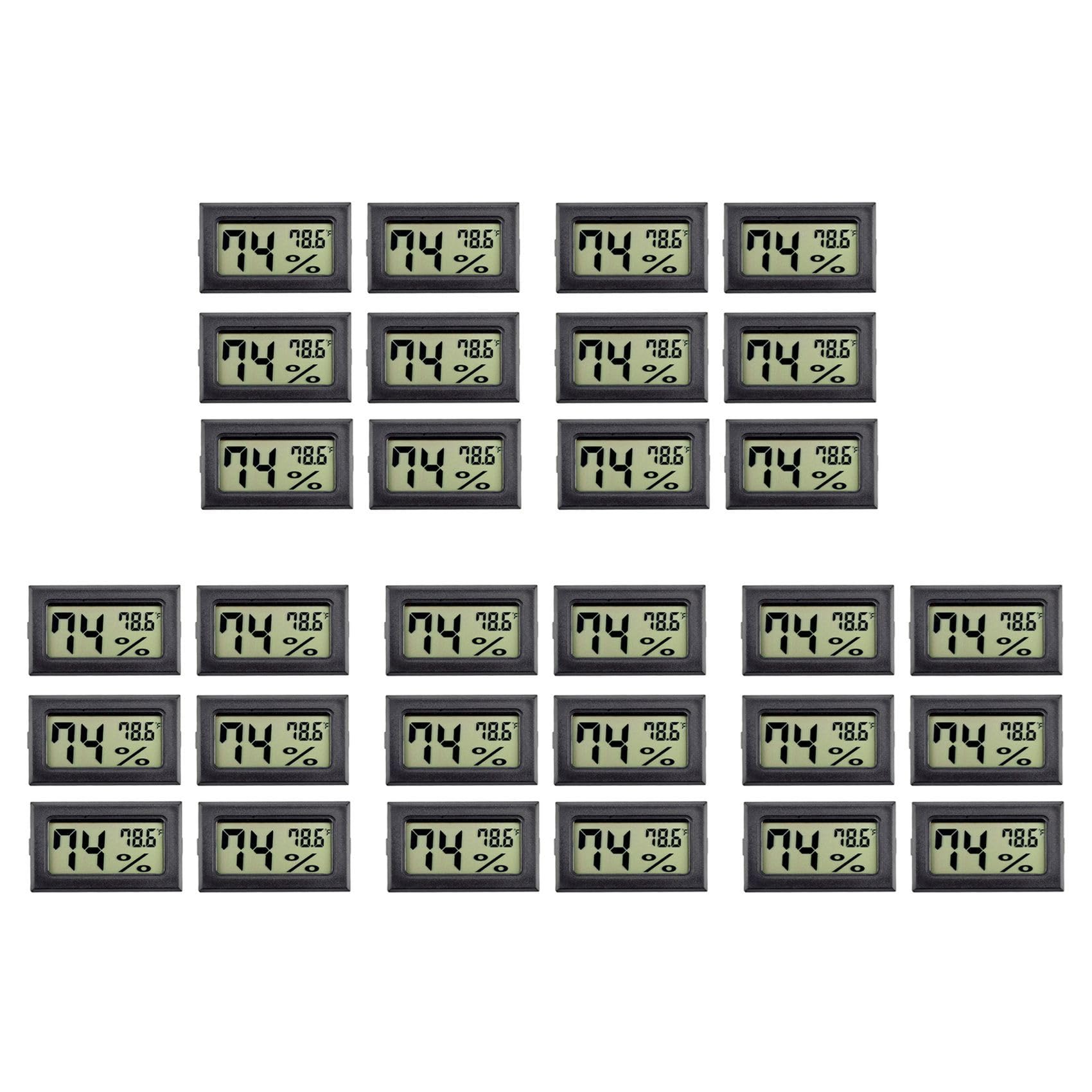 Jnchdghwa 30Pack Mini Hygrometer Indoor Humidity Meter Hygrometer Digital Thermometers Humidity with (℉) for Greenhouse, Garden