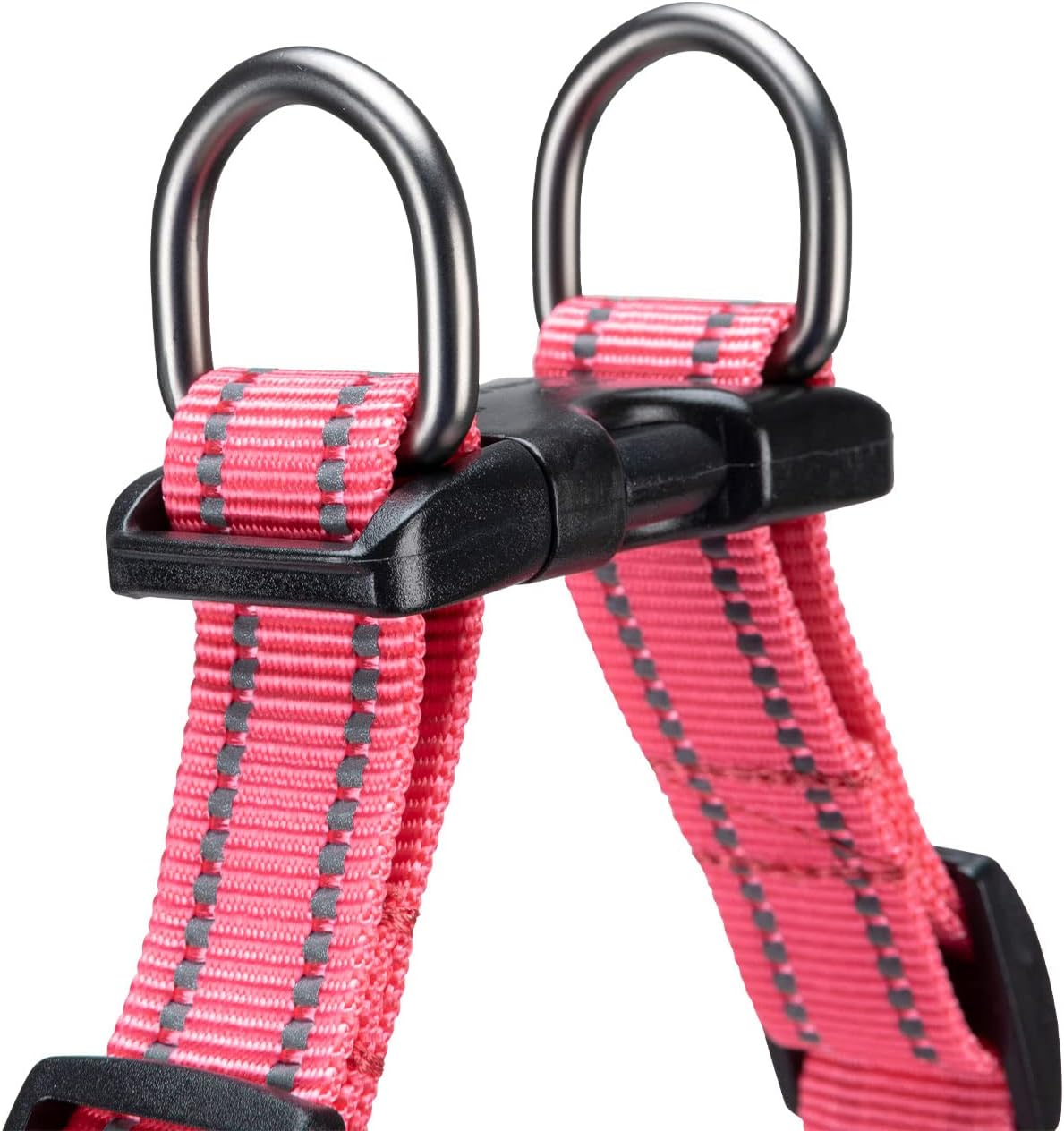 EXCELLENT ELITE SPANKER No Pull Dog Harness Step-in Adjustable Reflective Vest Soft Padded Easy Pet Chest Strap with Leash Clips for Small Medium Large Dogs Walking Training(Pink-M)