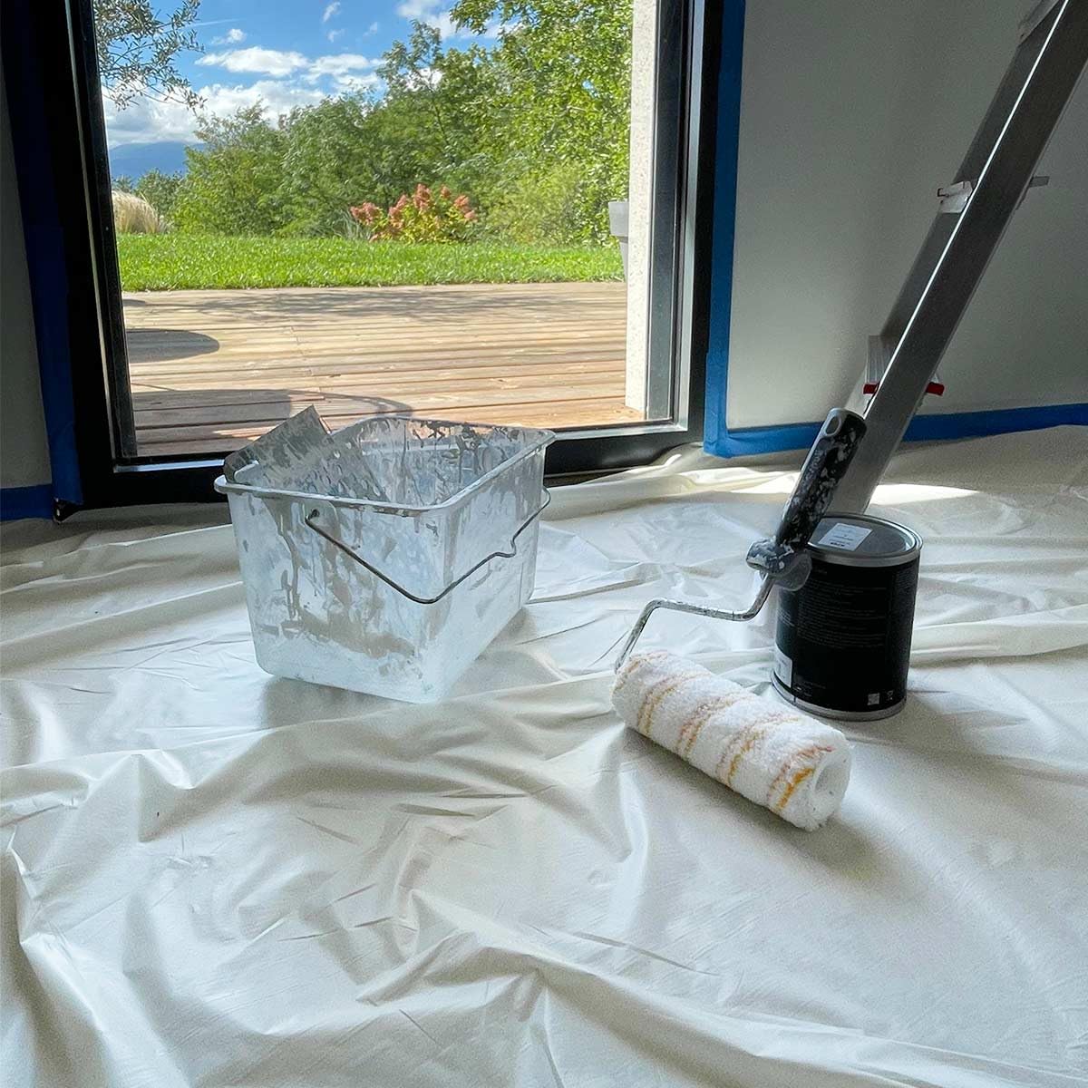 Plástico Cubretodo para Pintura 3x25 m Translúcido - Calidad Profesional TECPLAST 80RPE - Plástico protector - Hecha en Francia