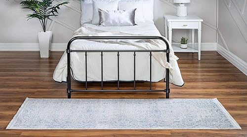 Miniatura 3 de Unique Loom Noble Collection - Alfombra de área tradicional, envejecida, vintage, geométrica, fronteriza, 2 pies 7 pulgadas x 9 pies 11 pulgadas,