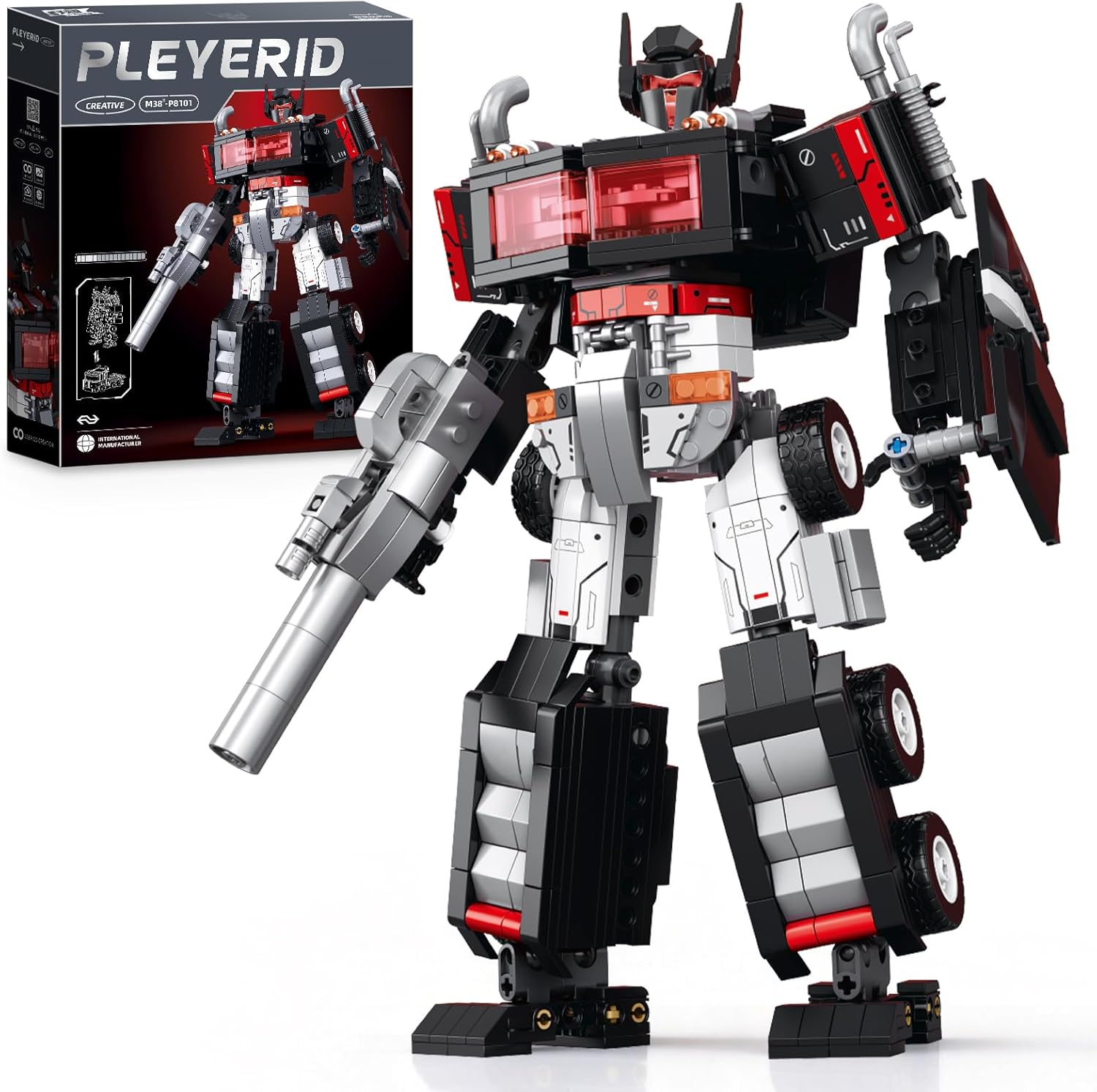 HIGH GODO Transforming Building Set, 2 in 1 Transforming Robot and Truck Model Kit for Display or Play, Collectible Robots Gifts Toys for Teens Adults 14+ (688 PCS)