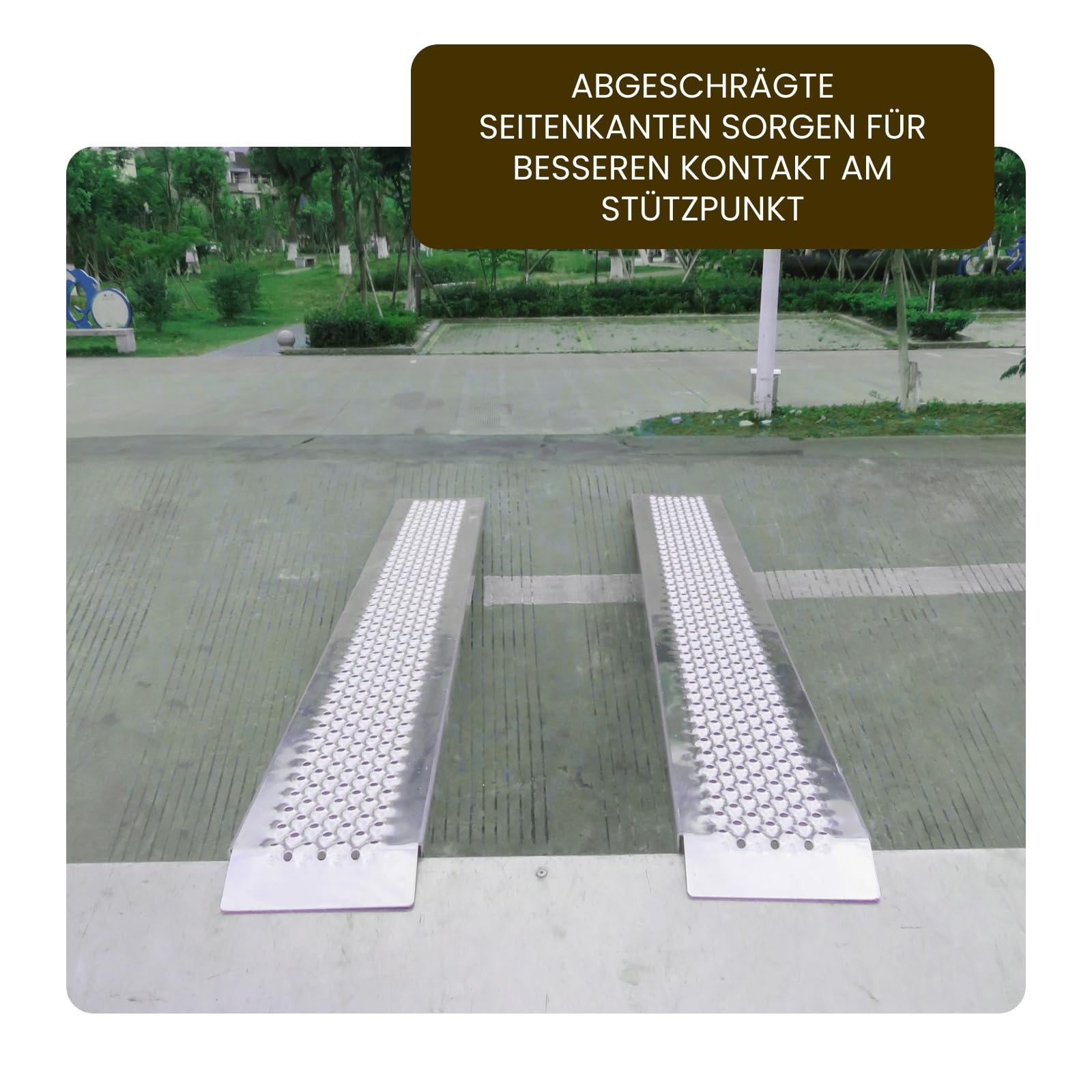 Schwerlastrampen (2 Stück) Auffahrrampen Auffahrschienen Verladerampen Verladeschienen Rasenmäher Motorradanhänger Aluminium LR7H