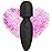 Mini Wand Massager,Small Cordless Handheld Massager with 10 Quiet Vibration Modes, Personal Handheld Rechargeable Massager for Neck Shoulder Back Body [4.35 * 1.18 inches]